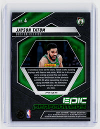 2024-25 Panini Mosaic Epic Performers Green Mosaic Jayson Tatum #4 - back