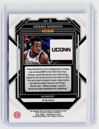 2023 Panini Prizm Draft Picks Adama Sanogo #8 Rookie Card - back