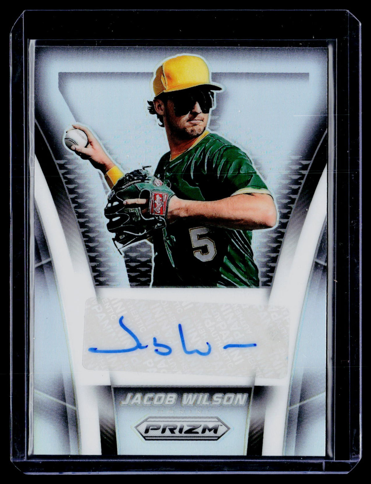 2025 Panini Prizm Baseball Throwback Signatures Jacob Wilson Rookie Auto #TS-JW - front