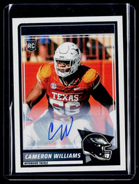 2025 Panini Score Football Cameron Williams #66 Rookie Autograph Eagles - front
