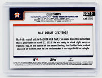 2025 Topps Chrome Update Cam Smith Rookie Debut USC19 Houston Astros - back