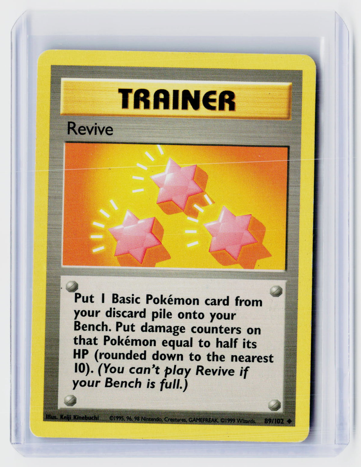 1999 Pokémon Base Set Unlimited Revive 89/102 - front