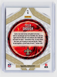 2025 Panini Phoenix Football Tyler Shough Rookie Card #6 New Orleans Saints - back