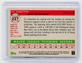 2025 Topps Chrome Refractor #227 CC Sabathia New York Yankees Autograph - back