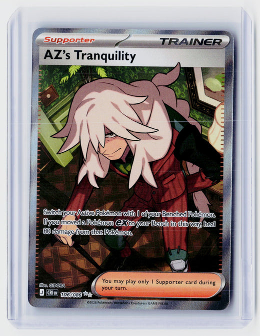 2026 Pokémon TCG Mega Evolution—Perfect Order AZ's Tranquility 106/086 Special Illustration Rare - front