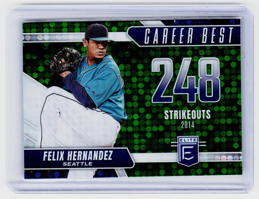 2026 Panini Donruss Elite Baseball Career Best #4 Felix Hernandez Seattle Mariners - front