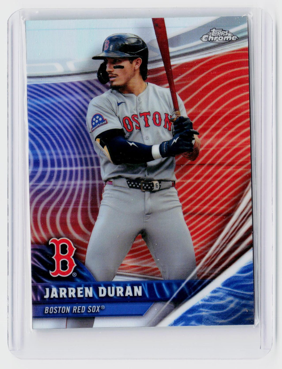 2025 Topps Chrome Baseball Chrome Rivals RVA-20 Jarren Duran Boston Red Sox - front
