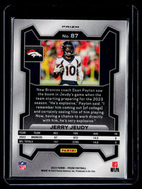 2023 Panini Prizm Football Jerry Jeudy #87 - back