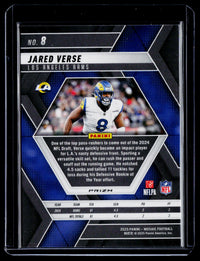 2025 Panini Mosaic Football Jared Verse #8 Mosaic GREEN - back