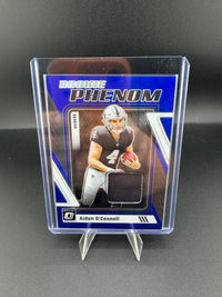 2023 Panini Donruss Optic Rookie Phenom Aidan O'Connell Blue Hyper #RP-AO Memorabilia Rookie Card - front