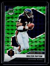 2021 Panini Mosaic Football WALTER PAYTON Green Prizm MAN of the YEAR #261 Bears - front