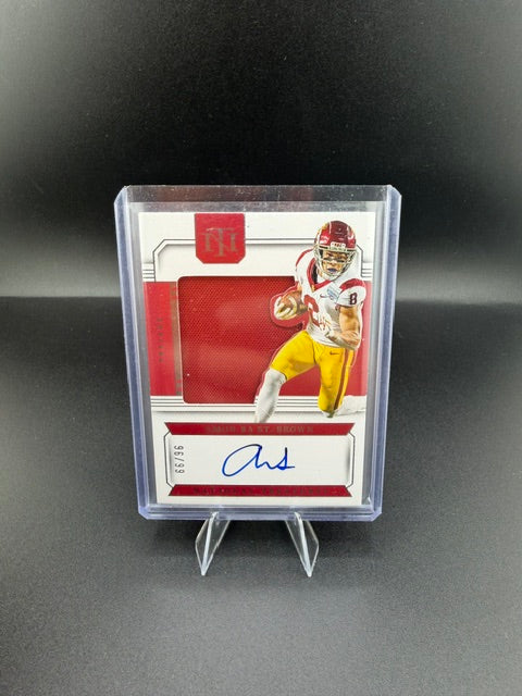 2025 Panini National Treasures Collegiate Amon-Ra St Brown Patch Auto /99 CCSARS - front