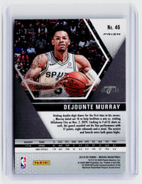 2019-20 Panini Mosaic Pink Camo Dejounte Murray #46 San Antonio Spurs - back