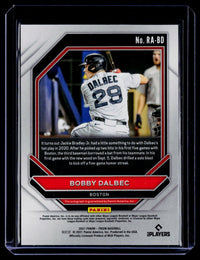 2021 Panini Prizm Baseball Rookie Autographs Bobby Dalbec RA-BD - back
