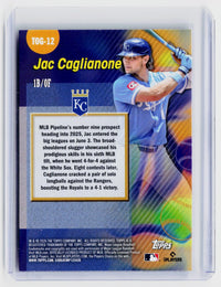 2026 Topps Topps of the Game Jac Caglianone RC #TOG-12 Kansas City Royals - back