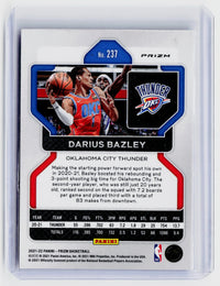 2021-22 Panini Prizm NBA 75th Anniversary Darius Bazley #237 Oklahoma City Thunder - back