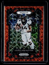 2023 Panini Prizm Football Courtland Sutton #85 orange laser - front