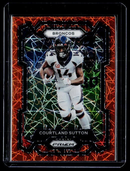 2023 Panini Prizm Football Courtland Sutton #85 orange laser - front