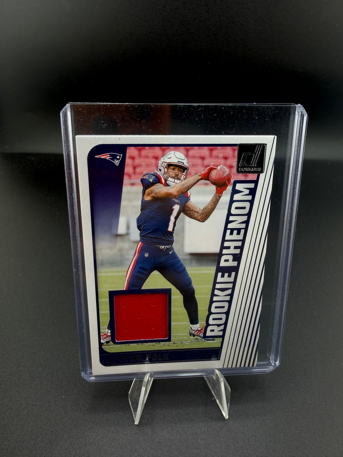 2024 Panini Donruss Rookie Phenom Ja'Lynn Polk Rookie Jersey Card RPJ-JPO - front