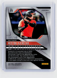 2025 Panini Prizm Baseball Heston Kjerstad #211 Purple Prizm /149 - back