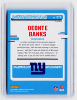 2023 Panini Donruss Optic Rated Rookie Deonte Banks #278 New York Giants - back