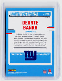 2023 Panini Donruss Optic Rated Rookie Deonte Banks #278 New York Giants - back