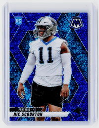 2025 Panini Mosaic Football Nic Scourton Blue Mosaic Rookie Card #391 - front