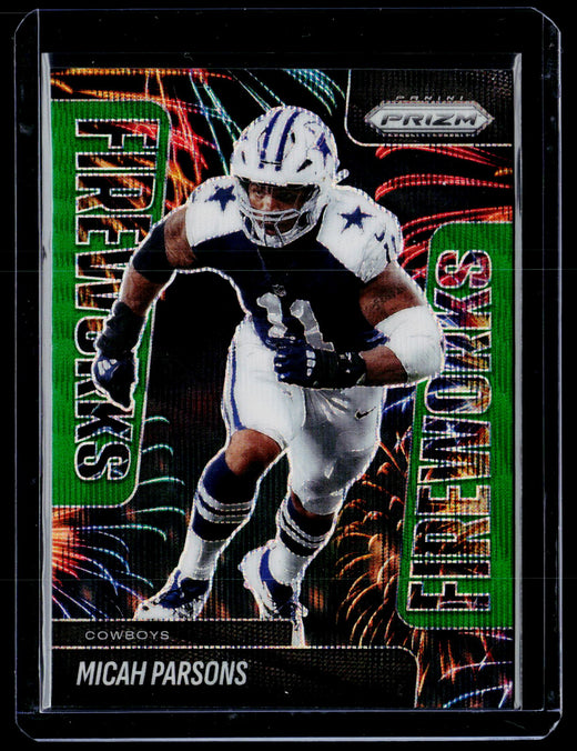2025 Panini Prizm Football Fireworks Micah Parsons #18 - front