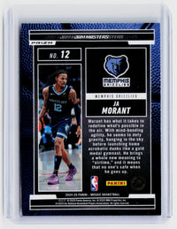 2024-25 Panini Mosaic Basketball Ja Morant #12 Memphis Grizzlies - back