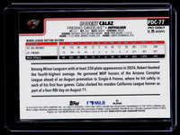 2025 Topps Chrome Pro Debut Robert Calaz Green Refractor #PDC-77 /99 - back
