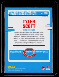 2023 Panini Donruss Optic Rated Rookie Tyler Scott #218 Chicago Bears - back