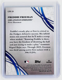 2026 Topps Global Welcome GW-29 Freddie Freeman Los Angeles Dodgers - back