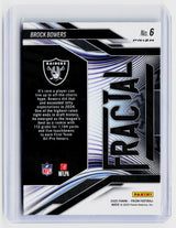 2025 Panini Prizm Football Brock Bowers #6 Green Prizm Las Vegas Raiders - back
