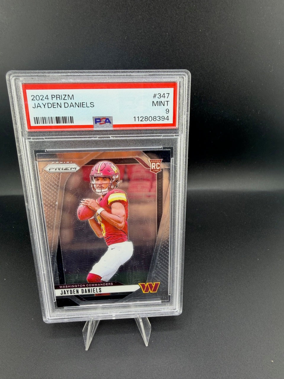 2024 Panini Prizm Jayden Daniels Rookie Card #347 PSA 9 - front