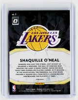 2020-21 Panini Donruss Optic Winner Stays #1 Shaquille O'Neal Los Angeles Lakers - back
