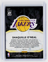 2020-21 Panini Donruss Optic Winner Stays #1 Shaquille O'Neal Los Angeles Lakers - back