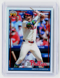 2026 Topps Chrome 75 Years of Baseball Bryce Harper #91CB-3 Philadelphia Phillies - front