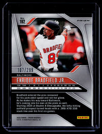 2025 Panini Prizm Baseball Enrique Bradfield Jr. #192 Red Prizm /299 - back