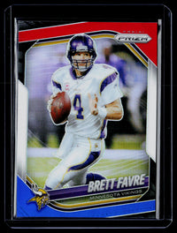 2025 Brett Favre Panini Football Prizm Red White & Blue #160 Minnesota Vikings - front