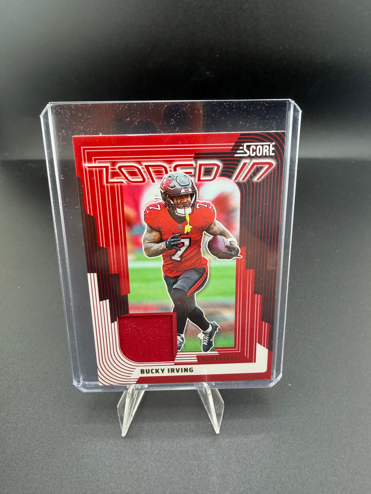 2025 Panini Score Football Zone Big Memorabilia Bucky Irving Tampa Bay Buccaneers - front