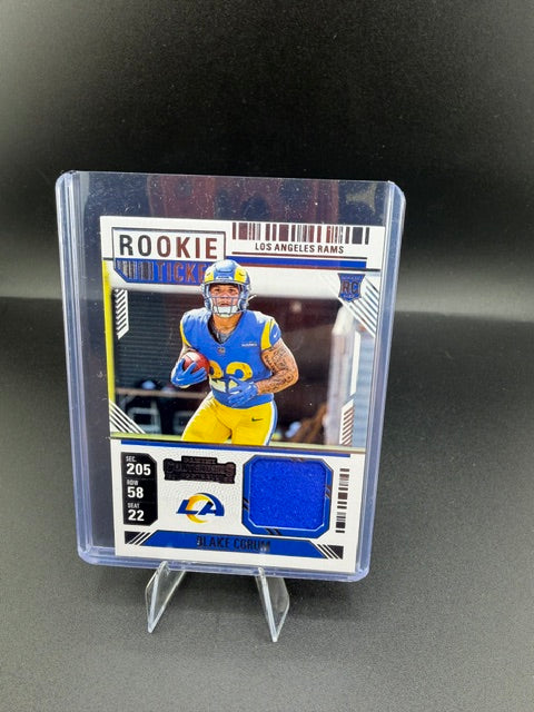 2024 Panini Contenders Football Rookie Ticket Swatches Blake Corum #RTS-BCM - front