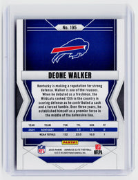 2025 Panini Donruss Elite Aspirations Deone Walker Rookie #195 /99 Buffalo Bills - back