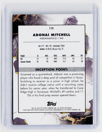 2024 Topps Inception Adonai Mitchell Magenta Rookie #174 /75 Indianapolis Colts - back