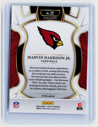 2025 Panini Select Football Marvin Harrison Jr. Concourse #22 Arizona Cardinals - back