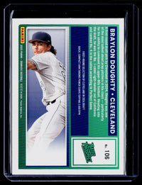 2025 Panini Donruss Rated Prospect Braylon Doughty #106 /299 - back