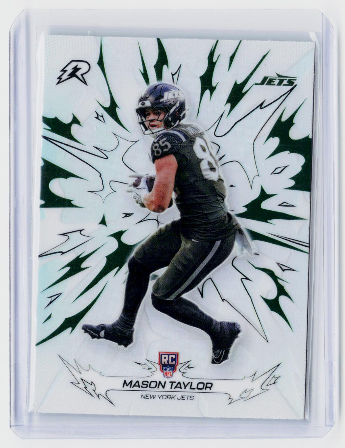 2025 Topps Chrome Football Refractor Rookie Card #173 Mason Taylor New York Jets - front