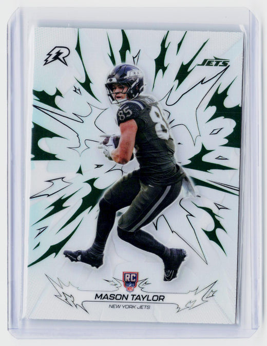 2025 Topps Chrome Football Refractor Rookie Card #173 Mason Taylor New York Jets - front