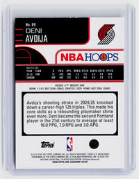 2026 Topps NBA Hoops Deni Avdija #89 Rainbow Red and Orange /249 - back