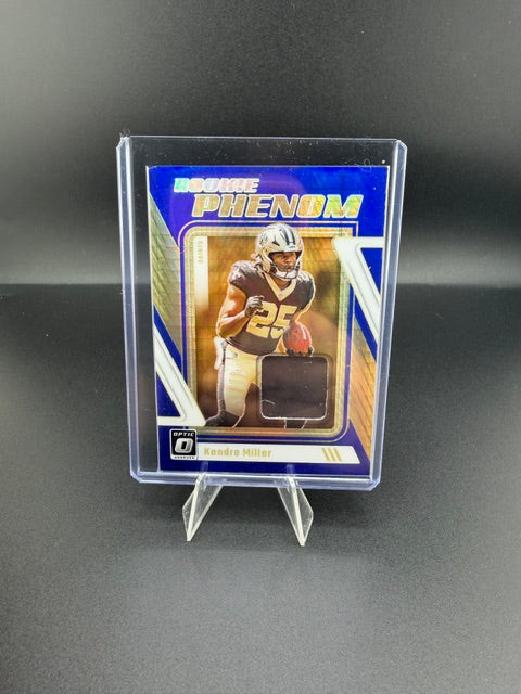 2023 Panini Donruss Optic Football Rookie Phenom Kendre Miller RP-KM Memorabilia Card - front