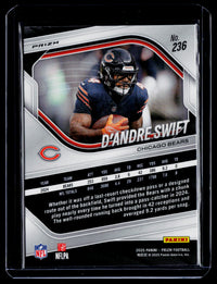 2025 Panini Prizm Football D'Andre Swift #236 Chicago Bears - back